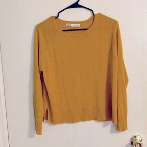Zara yellow sweater top